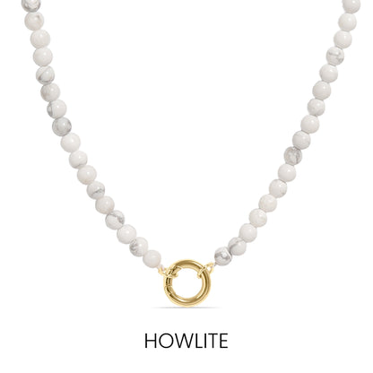 Stone Charm Keeper Necklace